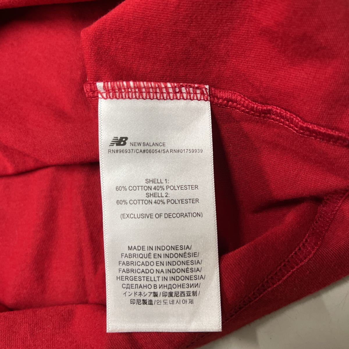 ニューバランス new balance Tシャツ レッド 半袖 2XL サイズ 未使用 ロゴ メンズ LLサイズ_画像7