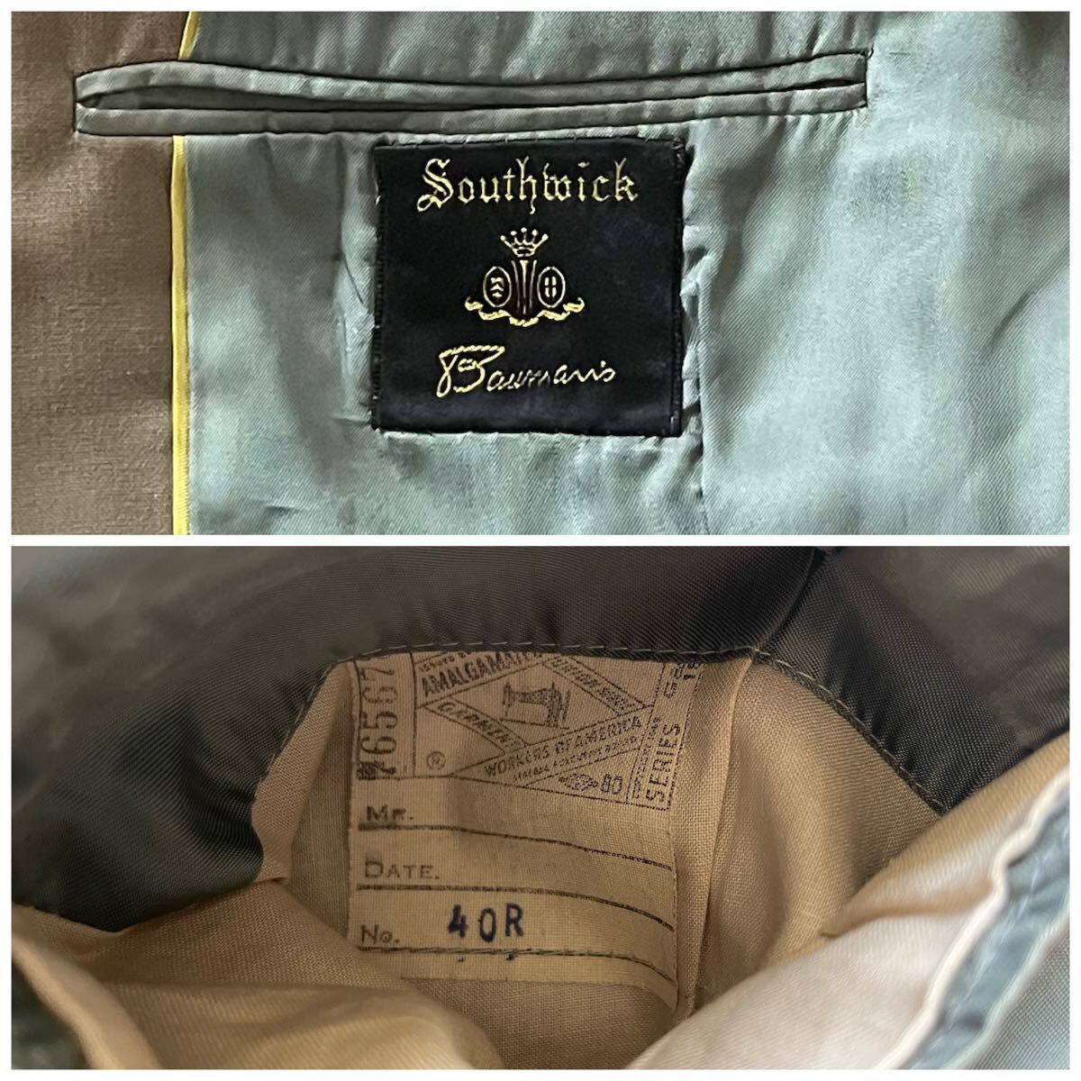 希少 70s USA製 サウスウィック スーツ テーラードジャケット スラックス シングル 米国製 ビンテージ Brooks Brothers PaulStuart J.PRESS_画像5