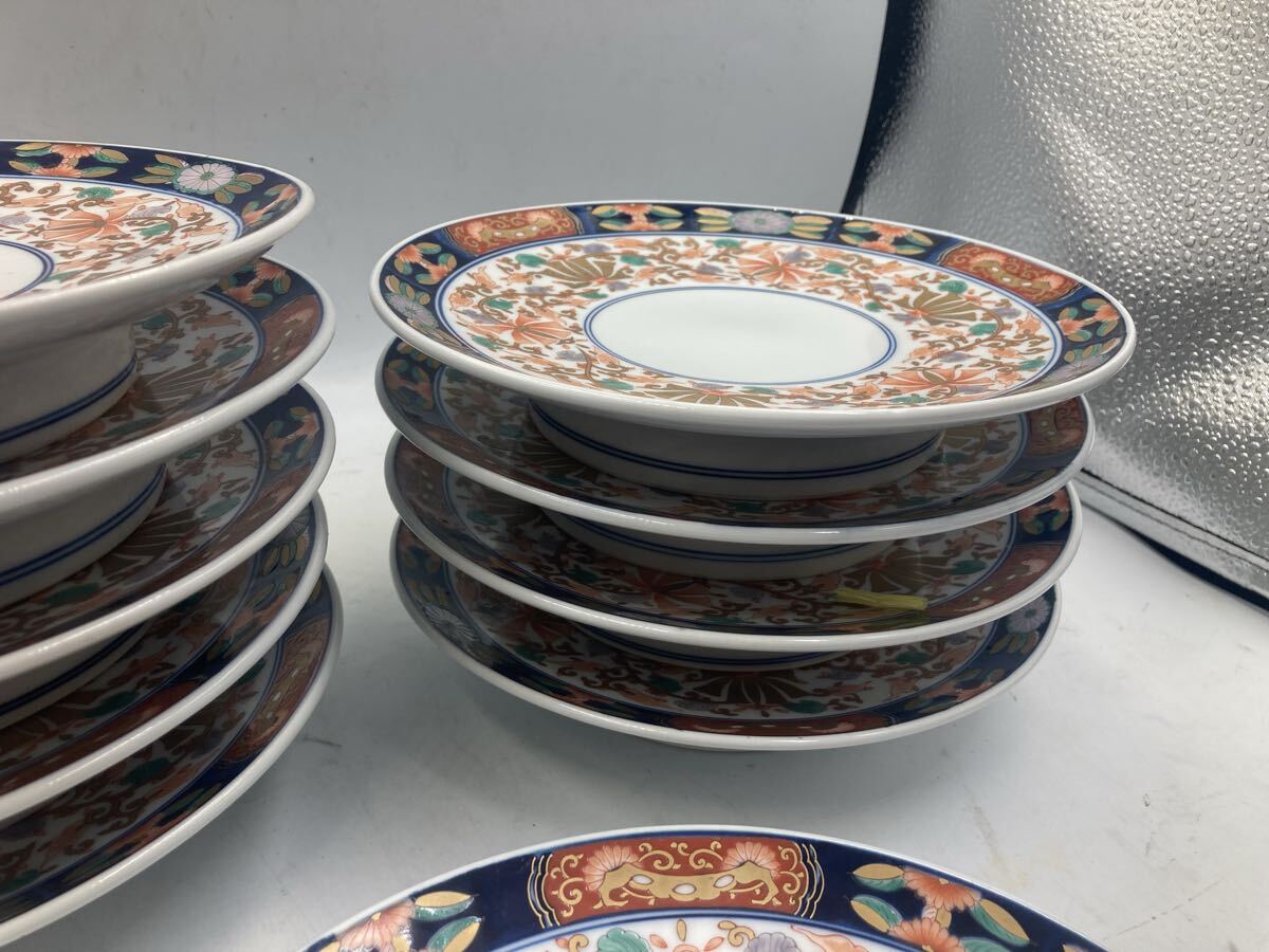 古伊万里　写　10枚　染錦　金塗り　中皿　日本料理　懐石料理　刺身皿　焼物皿　前菜皿　八寸皿　在庫残りわずかです_画像8