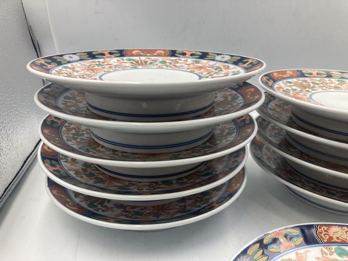 古伊万里　写　10枚　染錦　金塗り　中皿　日本料理　懐石料理　刺身皿　焼物皿　前菜皿　八寸皿　在庫残りわずかです_画像10