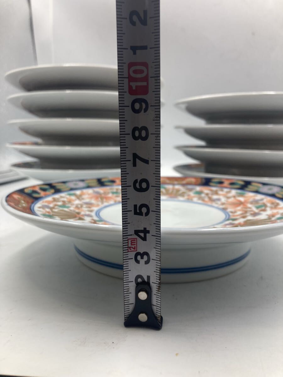 古伊万里　写　10枚　染錦　金塗り　中皿　日本料理　懐石料理　刺身皿　焼物皿　前菜皿　八寸皿　在庫残りわずかです_画像5