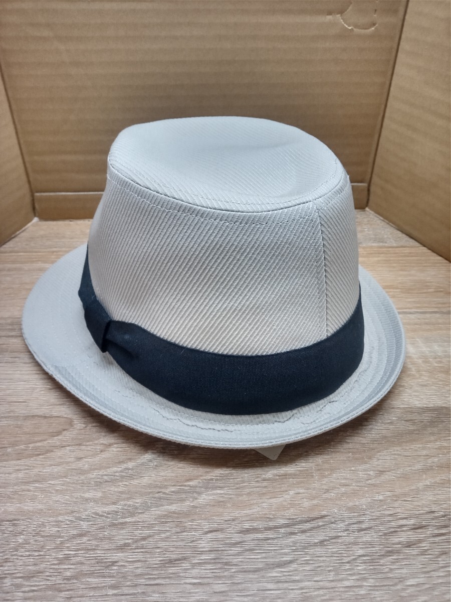 【送料無料 即決】（新品）シンプル 無地 中折れハット （白に近いくらいのライトグレー）帽子 男女兼用 オールシーズン / 定番 オシャレ_画像6