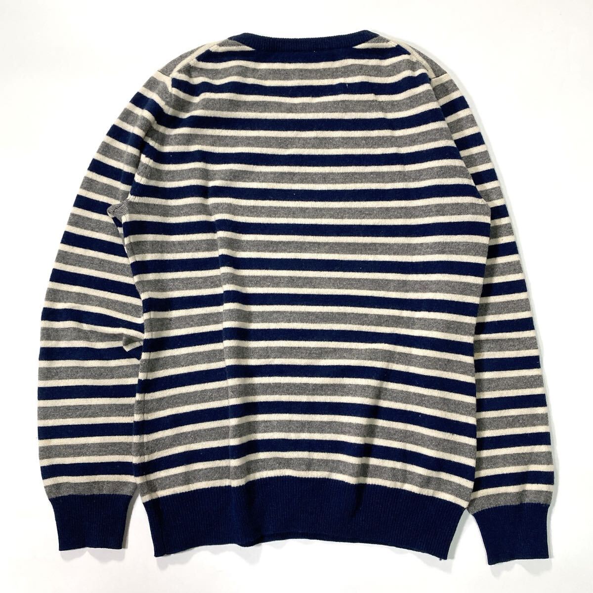 TAKASHIMAYA タカシマヤ 高島屋 カシミヤ100% ニット セーター ボーダー L レディース B102521-132_画像2