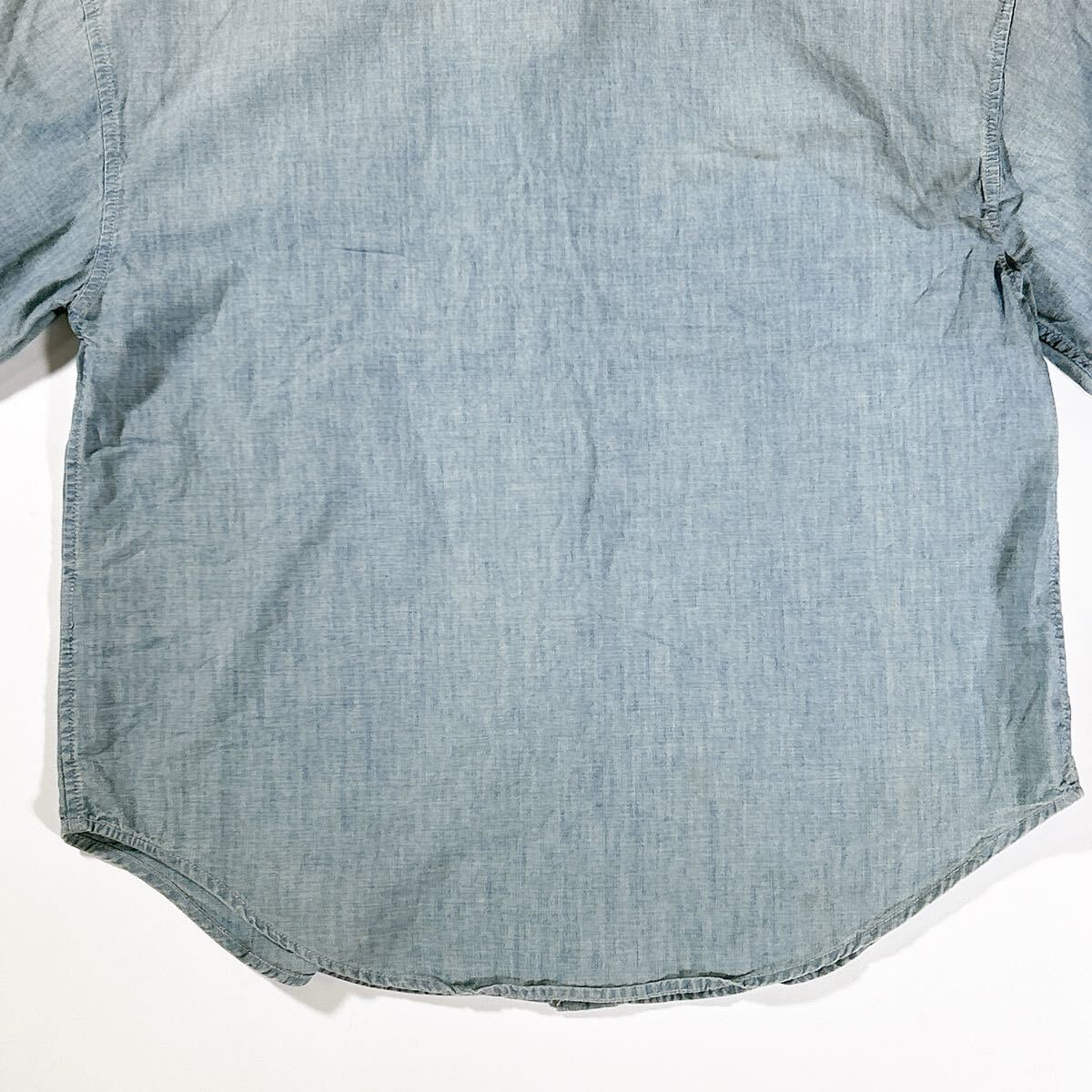 LAUREN RALPH LAUREN ローレンラルフローレン ボウタイブラウス シャツ デニム 長袖 M レディース C102521-96_画像4