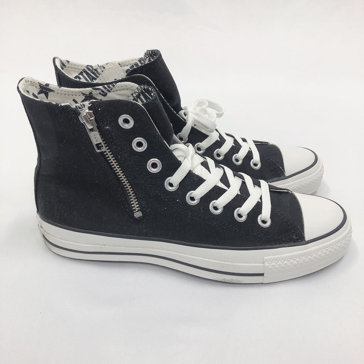 ★4-1001 美品 CONVERSE ALL STAR コンバース オールスター 25cm ハイカットスニーカー ハイカット ブラック 箱付き シューキーパー付き_画像4