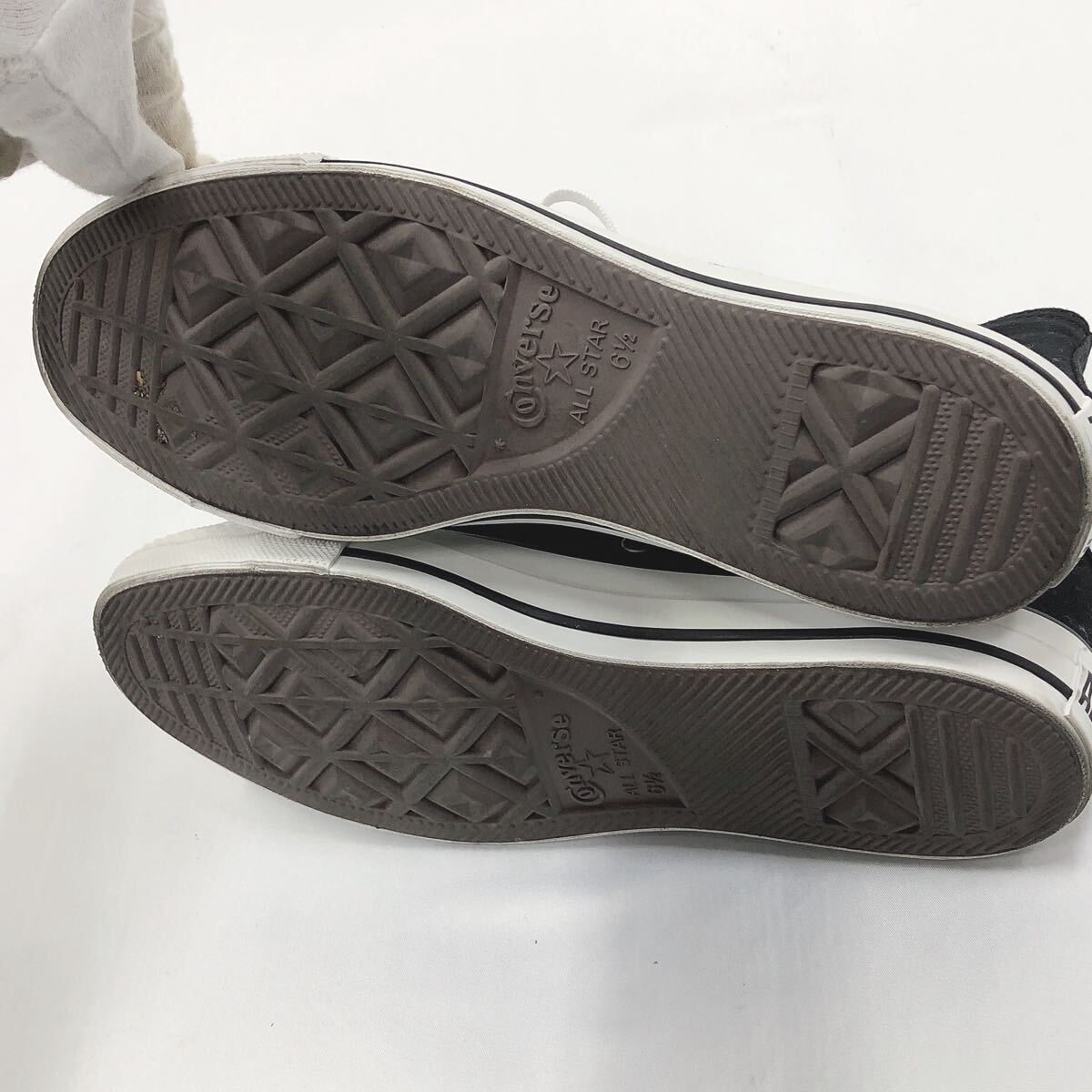 ★4-1001 美品 CONVERSE ALL STAR コンバース オールスター 25cm ハイカットスニーカー ハイカット ブラック 箱付き シューキーパー付き_画像7