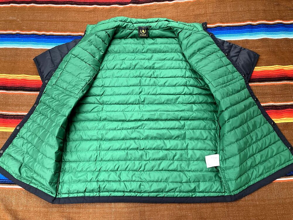 *AIGLE Aigle короткий рукав down рубашка XL размер * поиск пуховик лучший уличный