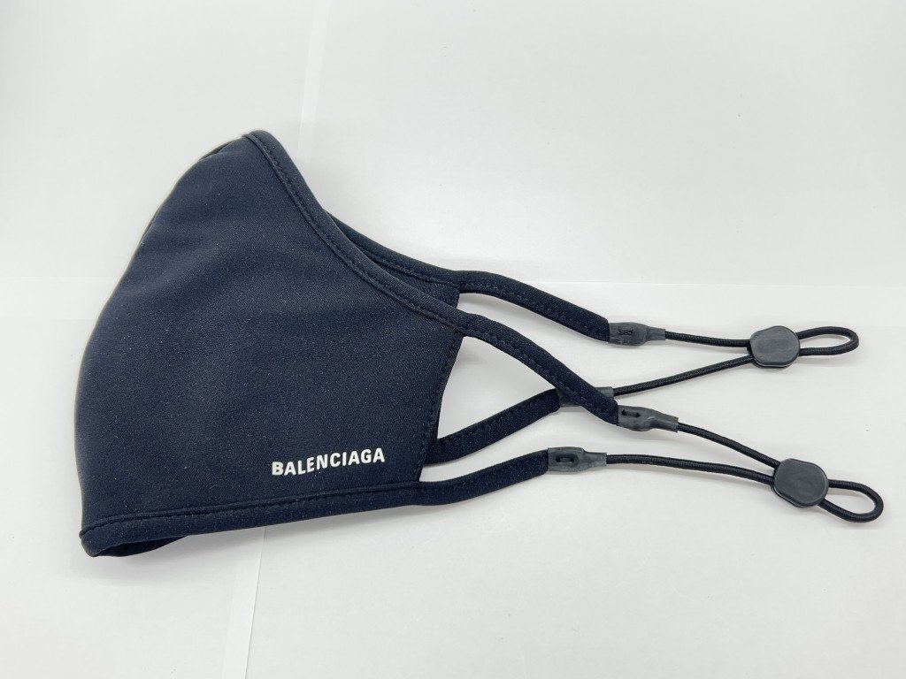 ◇ BALENCIAGA マスク バレンシアガ 布マスク mask 未使用 箱付き 現状品 ブラック 黒 KW205557_画像2