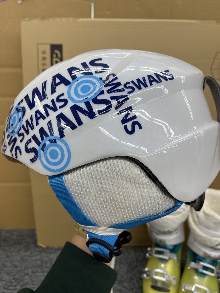 ◆LANGE スキーブーツ 25.5cm ソール長:296mm ヘルメット SWANS 54-58cm 現状品 OG209955_画像2
