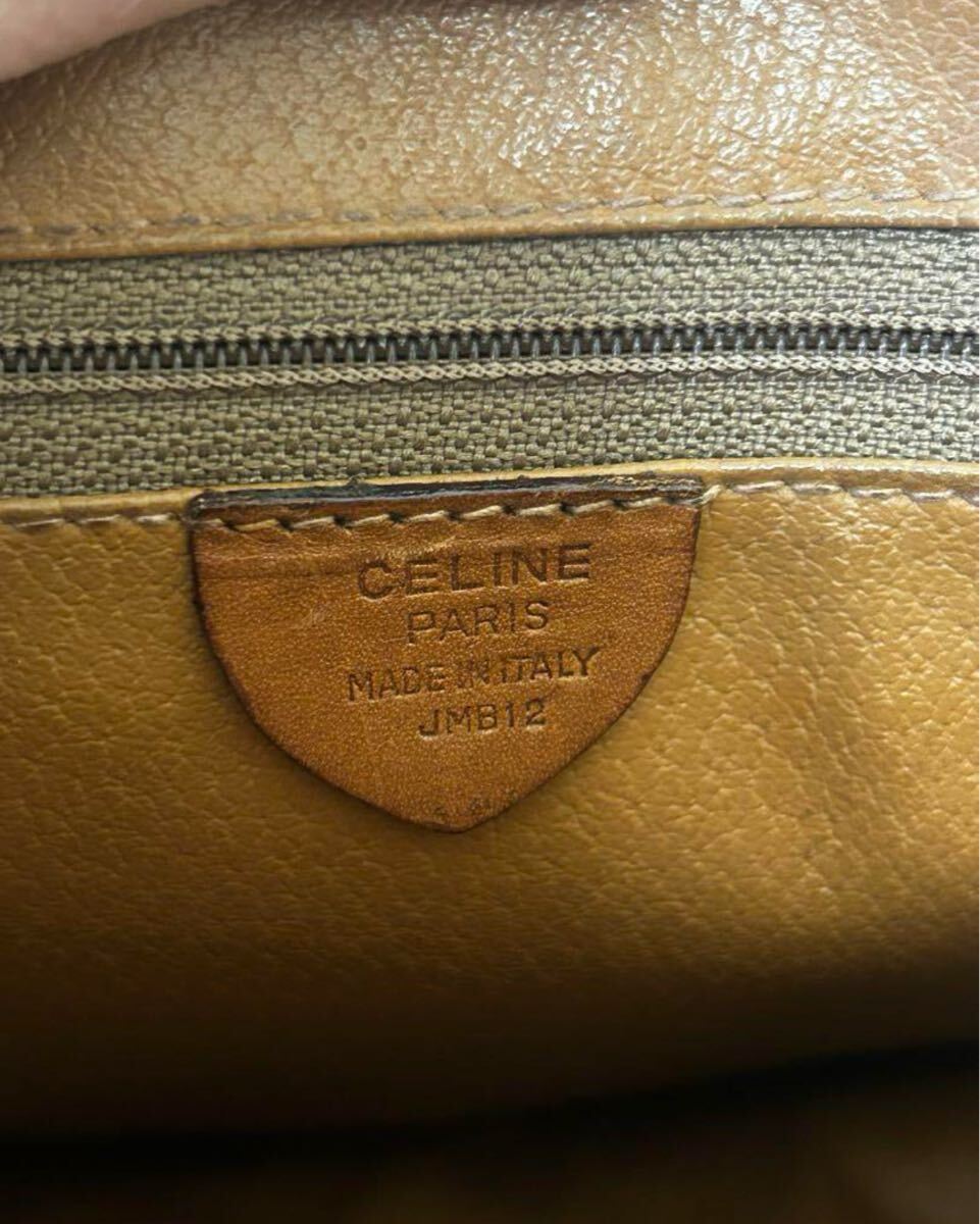 美品CELINE マカダム セリーヌ ショルダーバッグ 茶/7_画像10