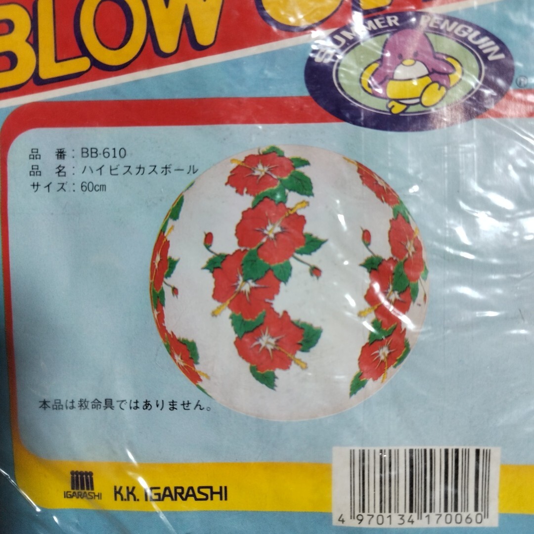 ハイビスカスボール　ビーチボール　60cm_画像1