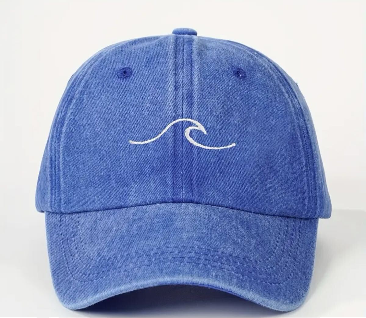 キャップ Nalu ロゴ ロイヤルブルー ハワイ 韓国ファッション ストリート 帽子 ユニセックス ネイビー ブルー 野球帽 幸運を呼ぶ 送料込_画像1