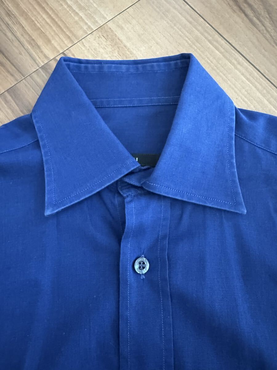 【GUCCI ／ グッチ】 長袖 シャツ 紺 ネイビー 青 コットン 綿 _画像3