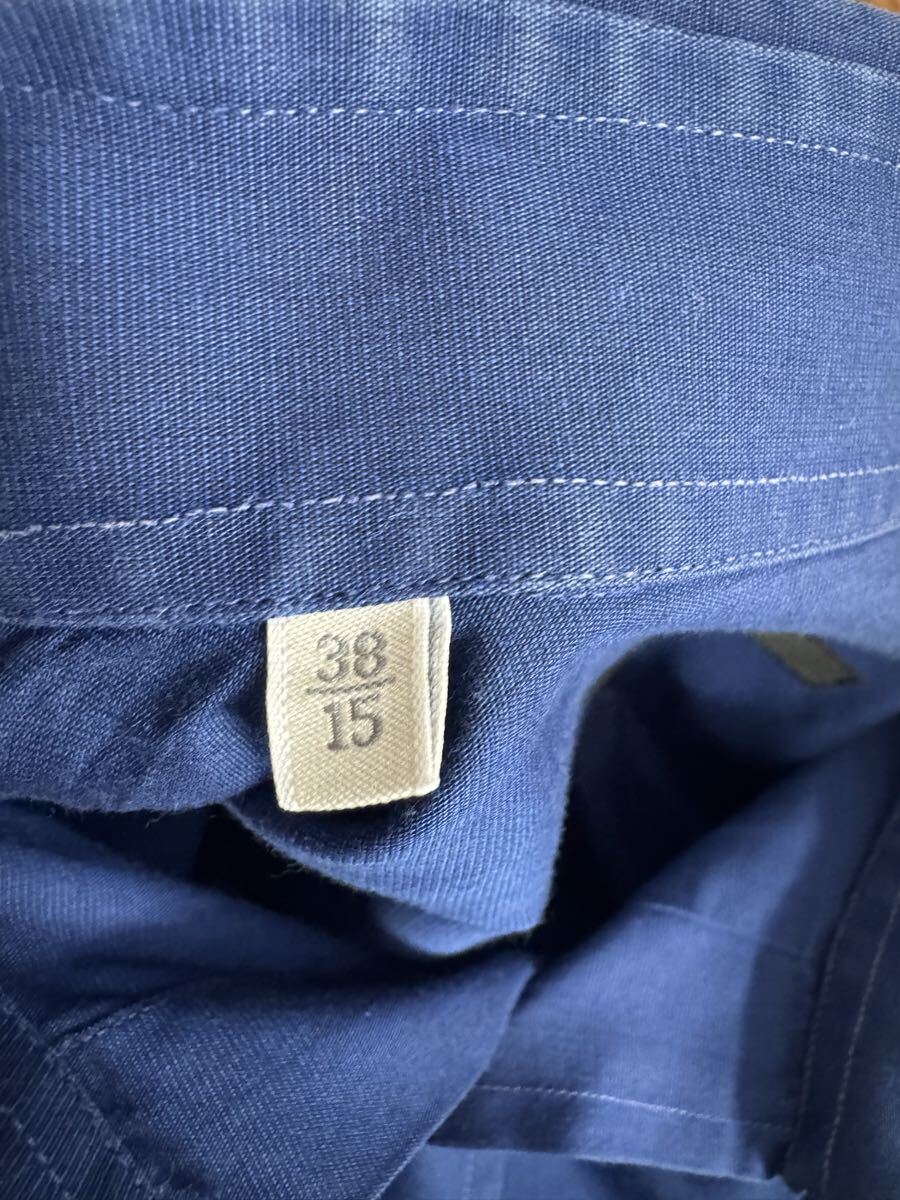 【GUCCI ／ グッチ】 長袖 シャツ 紺 ネイビー 青 コットン 綿 _画像4