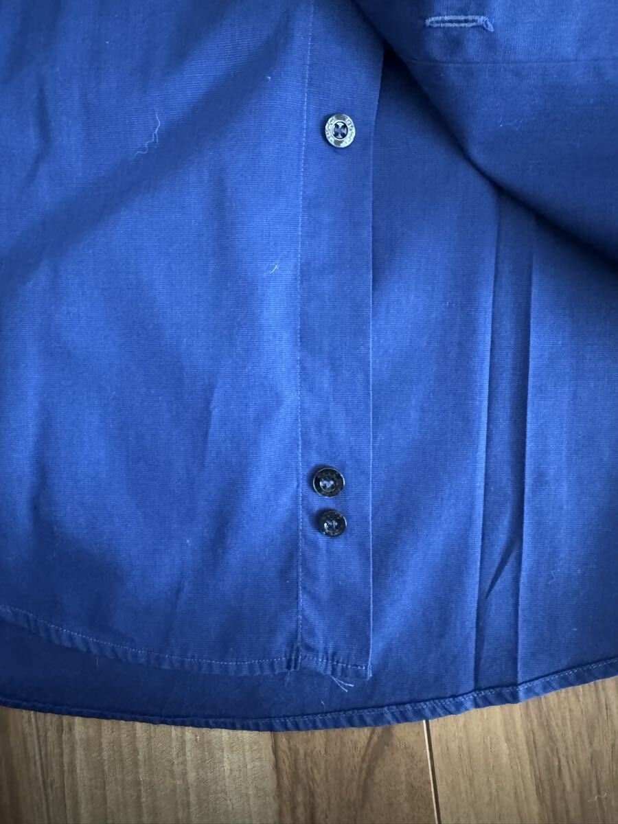 【GUCCI ／ グッチ】 長袖 シャツ 紺 ネイビー 青 コットン 綿 _画像6