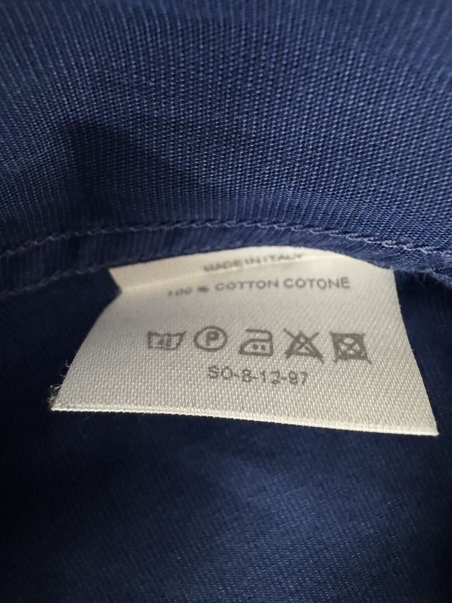 【GUCCI ／ グッチ】 長袖 シャツ 紺 ネイビー 青 コットン 綿 _画像7