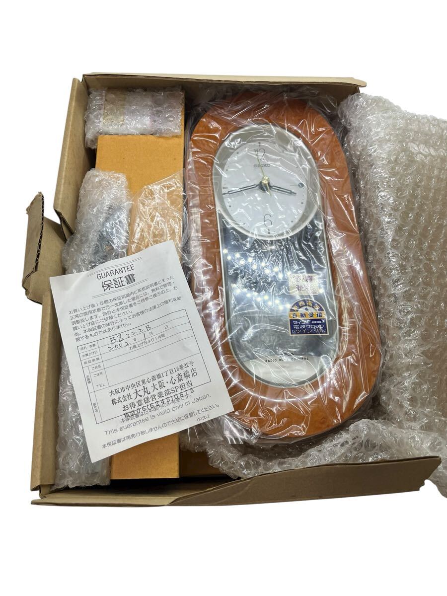 1円スタート SEIKO セイコー 置き時計 掛け時計 2way 電波時計 BZ222B インテリア 小物 昭和レトロ レトロ 動作未確認 未使用品 美品