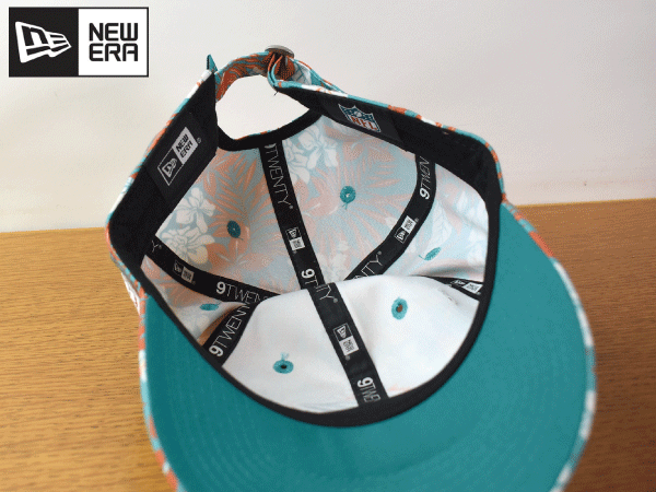 A783《未使用品》NEW ERA ニューエラ 9 TWENTY【フリーサイズ】NFL MIAMI DOLPHINS ドルフィンズ 帽子 キャップ USモデルの画像6