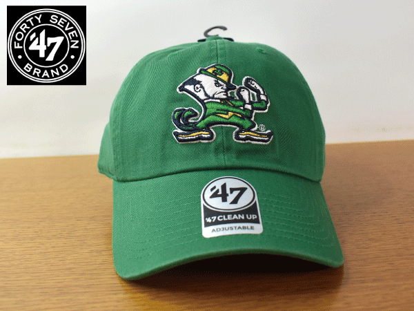 A960《未使用品》47 BRAND 47ブランド【フリーサイズ】USカレッジ NOTRE DAME FIGHTING IRISH 野球帽 帽子 キャップ USモデル
