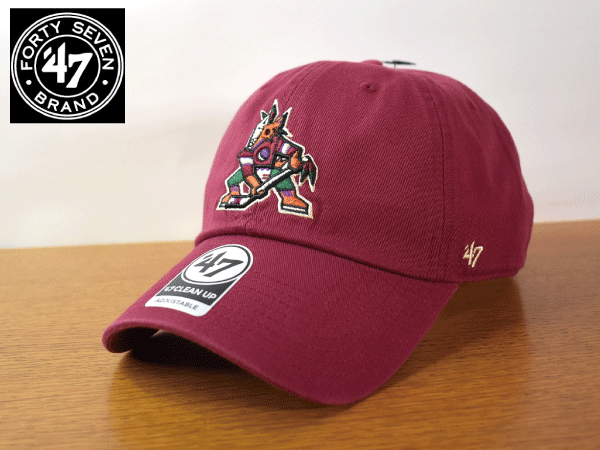 A989《未使用品》47 BRAND 47ブランド【フリーサイズ】NHL ARIZONA COYOTES コヨーテス 野球帽 帽子 キャップ USモデル