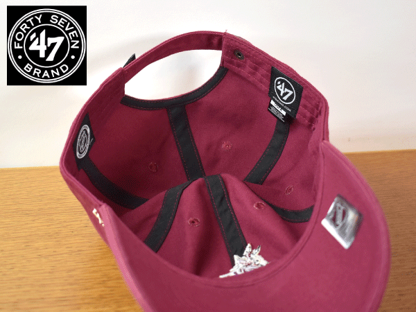 A989《未使用品》47 BRAND 47ブランド【フリーサイズ】NHL ARIZONA COYOTES コヨーテス 野球帽 帽子 キャップ USモデル