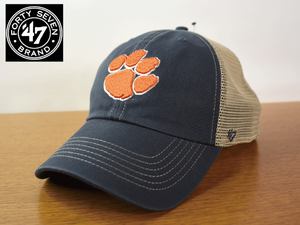 C46《未使用品》47 BRAND 47ブランド【フリーサイズ】US カレッジ CLEMSON TIGERS タイガース 野球帽 帽子 キャップ USモデル
