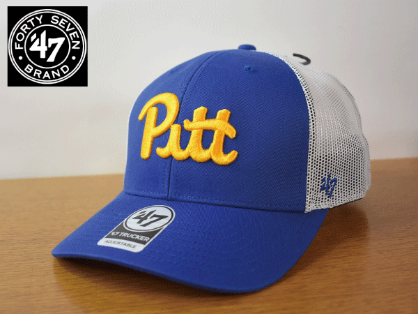A82《未使用品》47 BRAND 47ブランド【フリーサイズ】USカレッジ Pittsburgh University ピッツバーグ大學(xué) 野球帽 帽子 キャップ USモデル