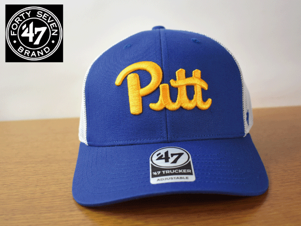 A82《未使用品》47 BRAND 47ブランド【フリーサイズ】USカレッジ Pittsburgh University ピッツバーグ大學(xué) 野球帽 帽子 キャップ USモデル