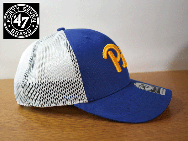 A82《未使用品》47 BRAND 47ブランド【フリーサイズ】USカレッジ Pittsburgh University ピッツバーグ大學(xué) 野球帽 帽子 キャップ USモデル