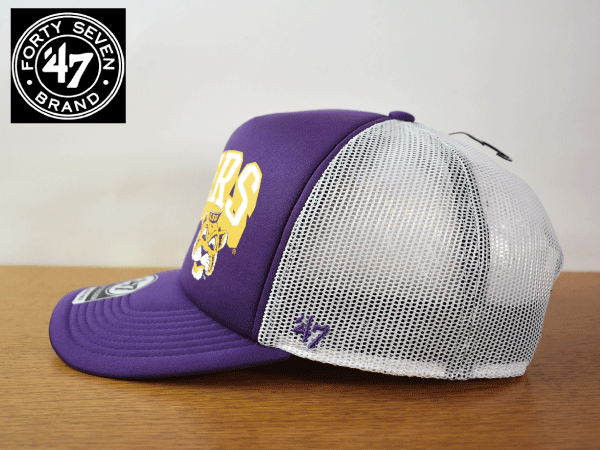 C62《未使用品》47 BRAND 47ブランド【フリーサイズ】USカレッジ LUISIANA STATE UNIVERSITY 野球帽 帽子 キャップ USモデル