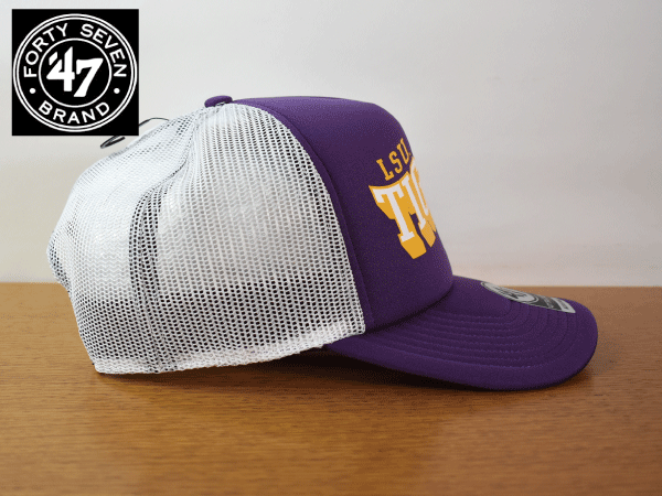 C62《未使用品》47 BRAND 47ブランド【フリーサイズ】USカレッジ LUISIANA STATE UNIVERSITY 野球帽 帽子 キャップ USモデル