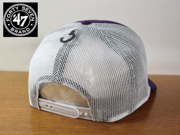 C62《未使用品》47 BRAND 47ブランド【フリーサイズ】USカレッジ LUISIANA STATE UNIVERSITY 野球帽 帽子 キャップ USモデル