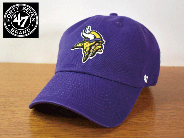 C64《未使用品》47 BRAND 47ブランド【フリーサイズ】NFL MINNESOTA VIKINGS バイキングス 野球帽 帽子 キャップ USモデル