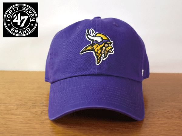 C64《未使用品》47 BRAND 47ブランド【フリーサイズ】NFL MINNESOTA VIKINGS バイキングス 野球帽 帽子 キャップ USモデル