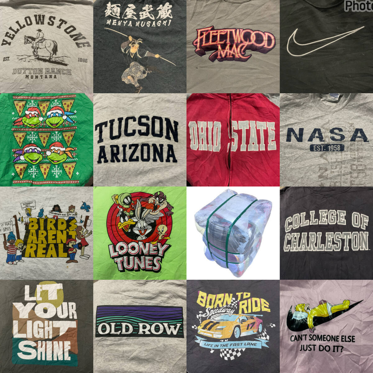 【T1497】★SALEスウェット★ アメリカ古着 古着卸 大量仕入れ スウェット50kgベール 目玉商品 アメカジ 無地あり サイズMIX_画像5