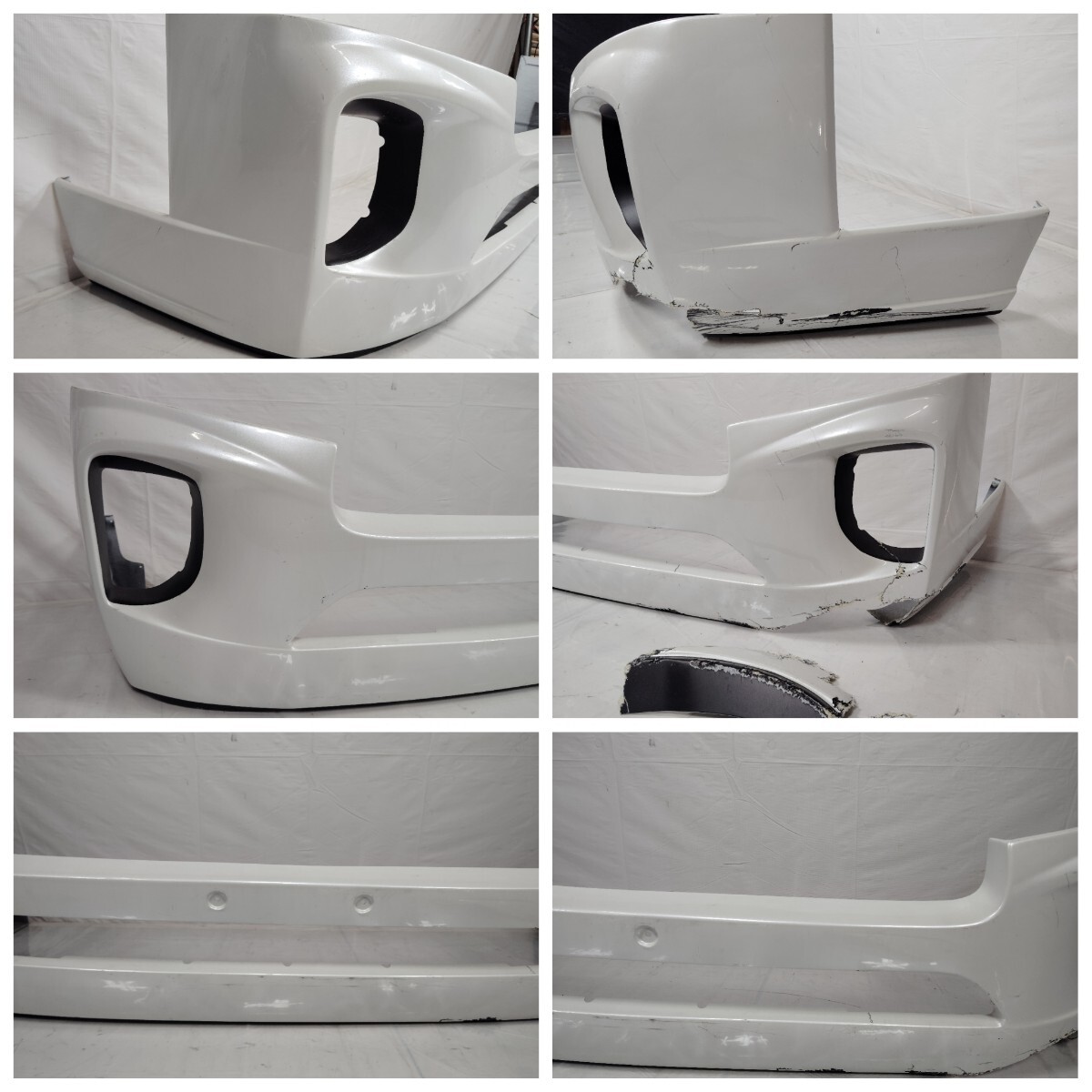 ■送料込■即決 CRS ESSEX ハイエース 200系 ナロー 標準 全型 LEGARE フロントバンパー ホワイトパール 070 白 FRPトヨタ 108_画像4