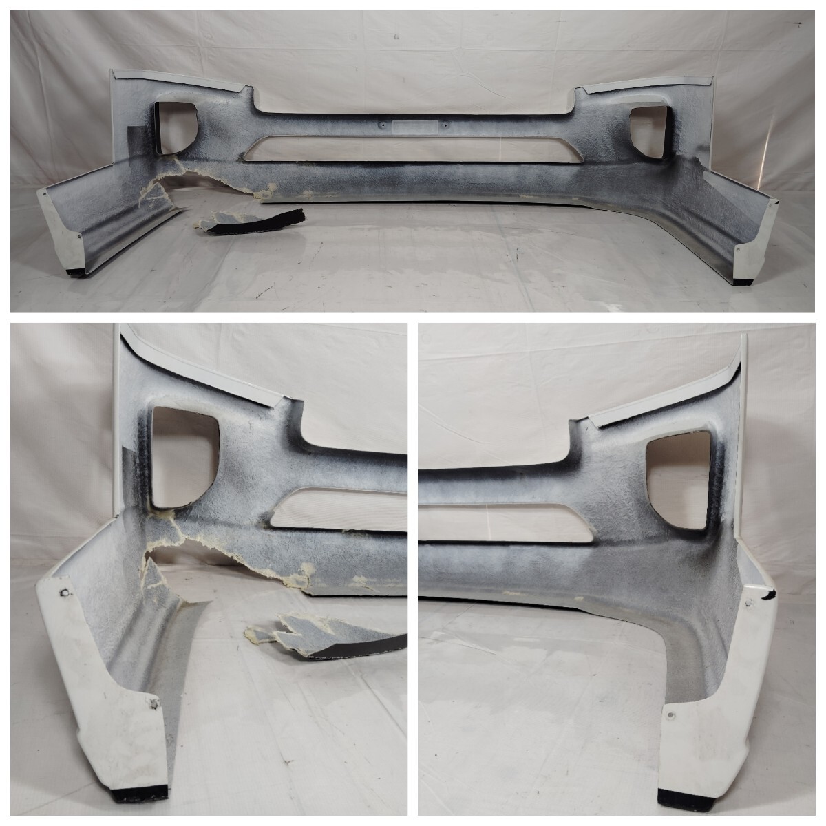 ■送料込■即決 CRS ESSEX ハイエース 200系 ナロー 標準 全型 LEGARE フロントバンパー ホワイトパール 070 白 FRPトヨタ 108_画像7