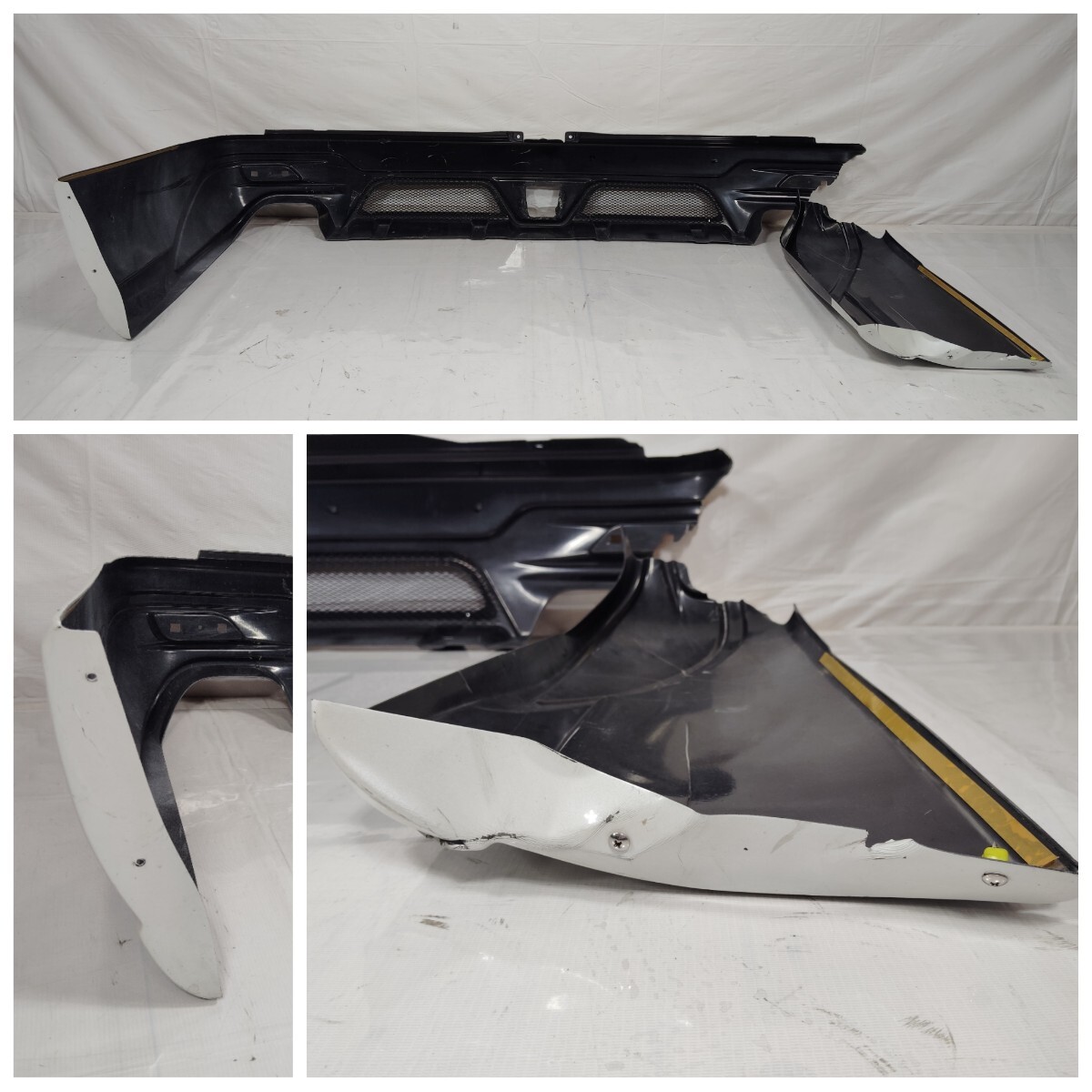 ■送料込■即決 CRS ESSEX ハイエース 200系 ナロー 全型 QUATTRO リアバンパー ホワイトパール ブラック ツートン トヨタ 122_画像4