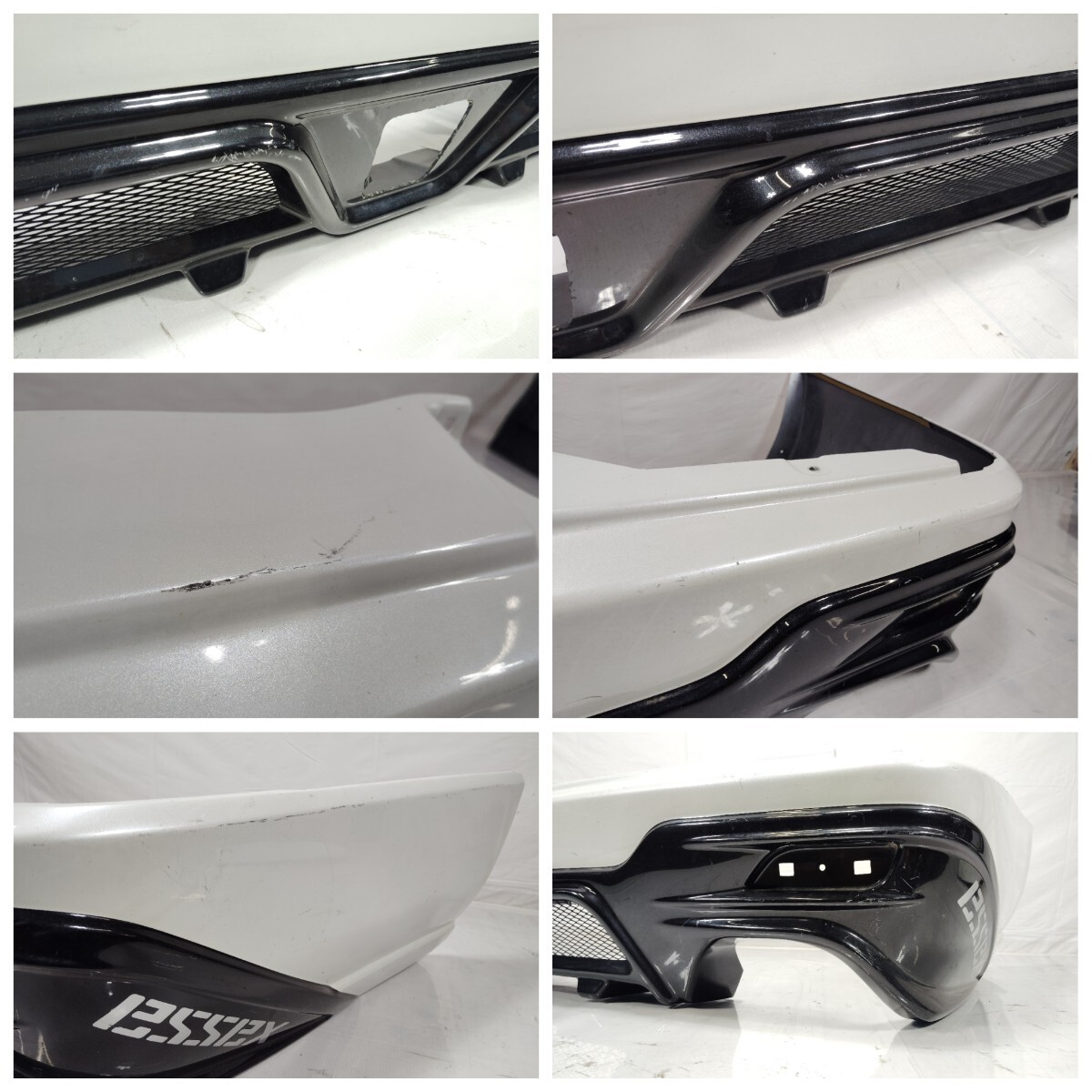 ■送料込■即決 CRS ESSEX ハイエース 200系 ナロー 全型 QUATTRO リアバンパー ホワイトパール ブラック ツートン トヨタ 122_画像6