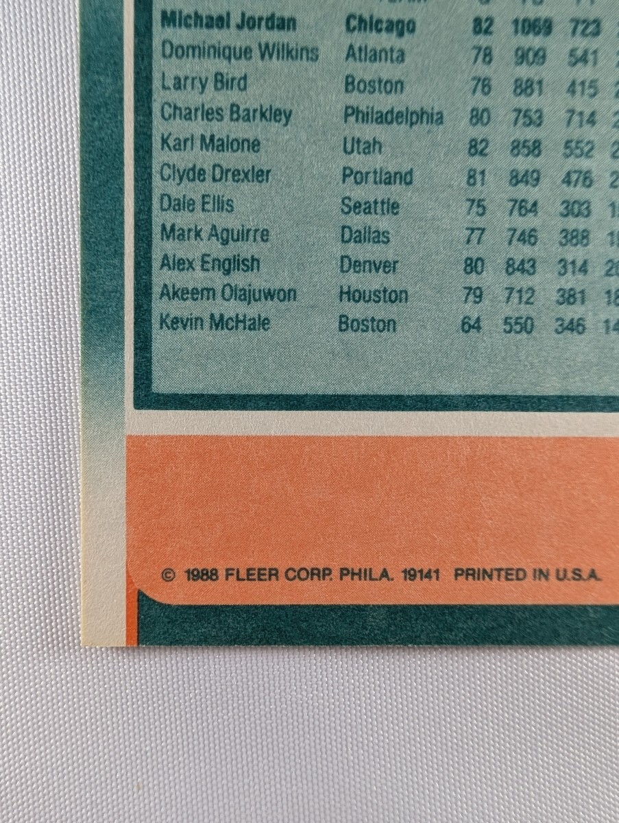 1988 Fleer All-Star #120 マイケル・ジョーダン NBA カード (Michael Jordan / Chicago Bulls / 当時物)_画像9
