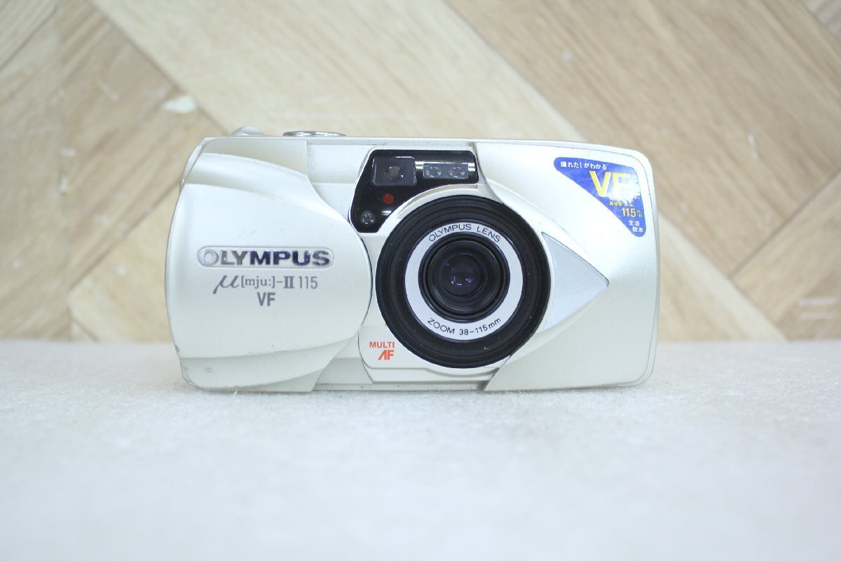 ☆【1F1001-16】 OLYMPUS オリンパス コンパクトフィルムカメラ μ[mju:]-Ⅱ 115 VF MULTI-AF ZOOM 38-115mm ジャンク_画像2