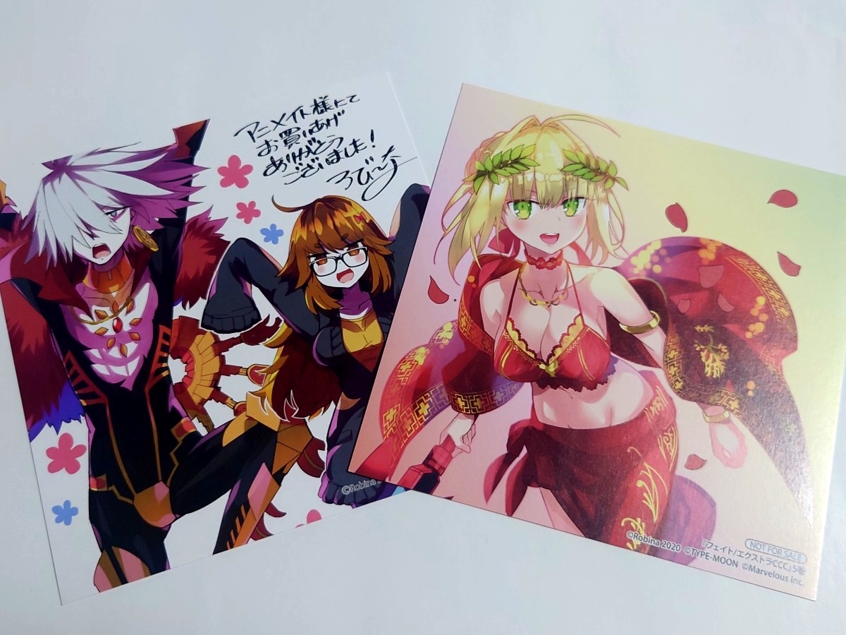 【非売品】「Fate/EXTRA CCC」フェイトエクストラ イラストカード ポストカード メッセージペーパー 角川コミックスエース ノベルティ_画像1