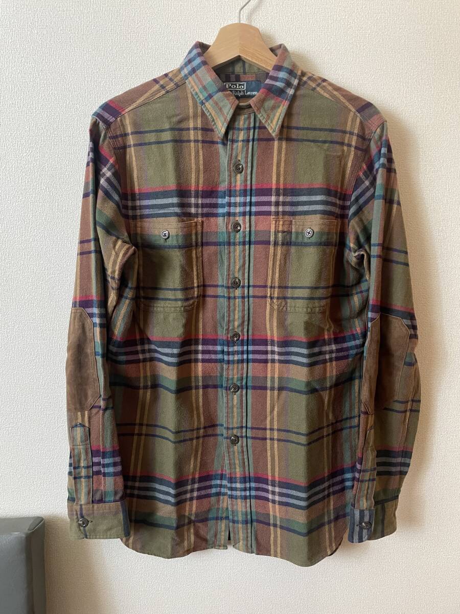 POLO RALPH LAUREN ルフローレン チェック ネルシャツ メンズM相当_画像1