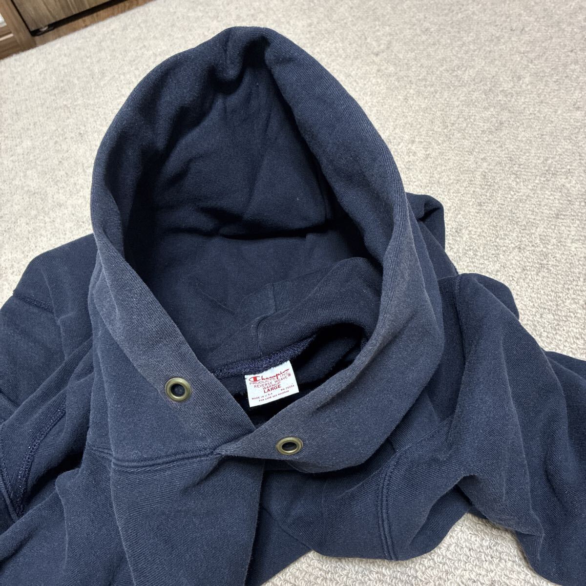チャンピオン　リバース　ネイビー　単タグ　復刻　L made in USA_画像4