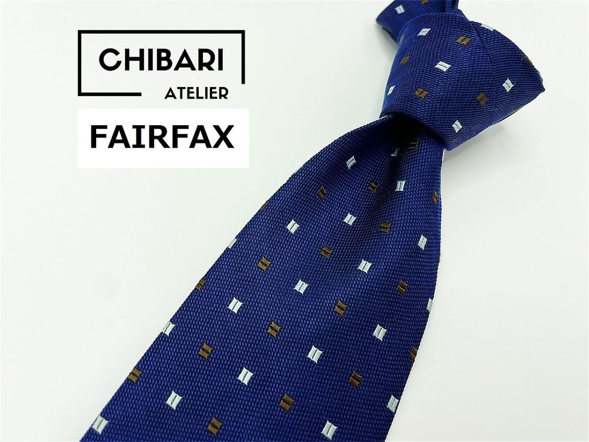 【超美品】FAIRFAX　フェアーファックス　ドット柄 ネクタイ 3本以上 送料無料 メンズ ネイビー　0902070_画像1