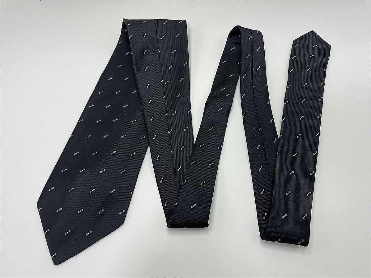 【超美品】ARMANI COLLEZIONI　アルマーニ　ドット柄 ネクタイ 3本以上 送料無料 メンズ ブラック　0901206_画像3