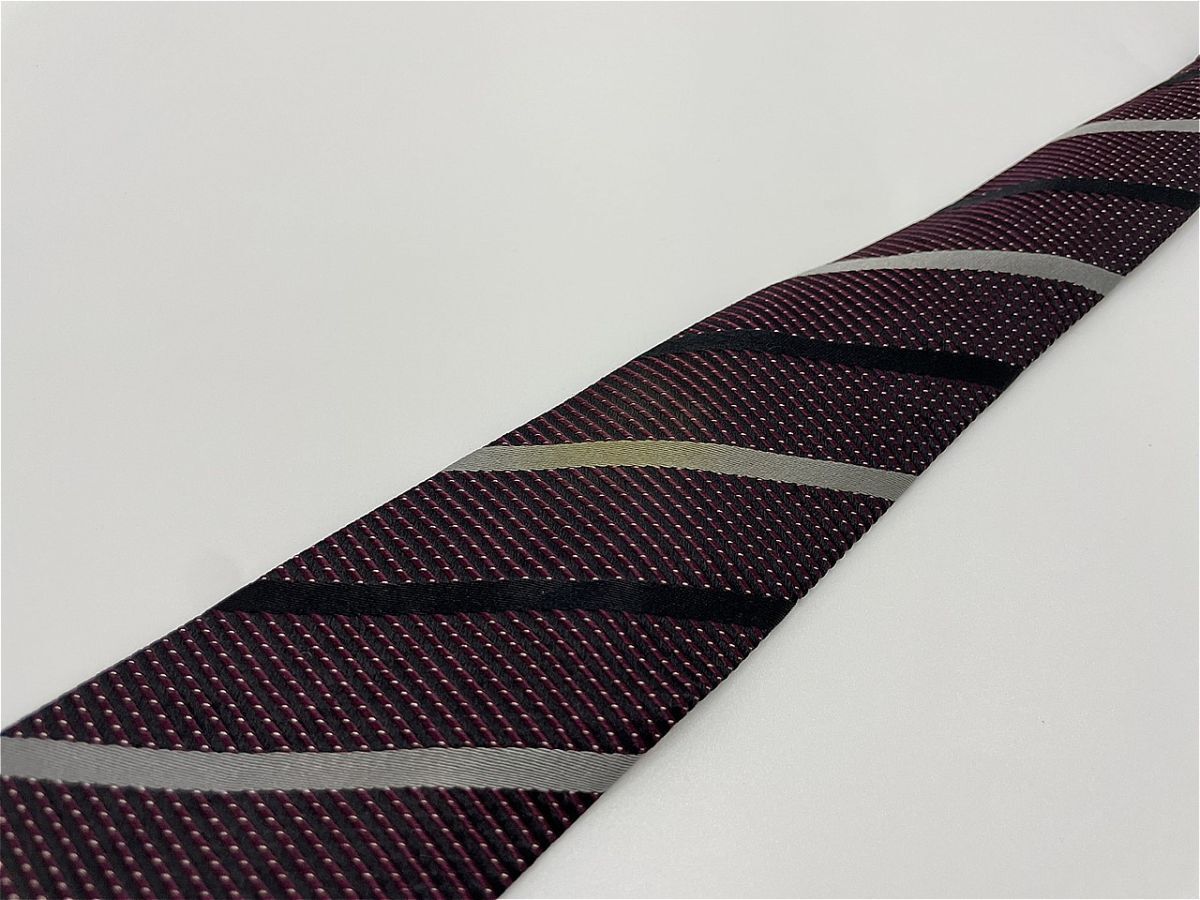 五大陸 レジメンタル柄 ネクタイ 3本以上 送料無料 メンズ ブラック系 0904020_画像5