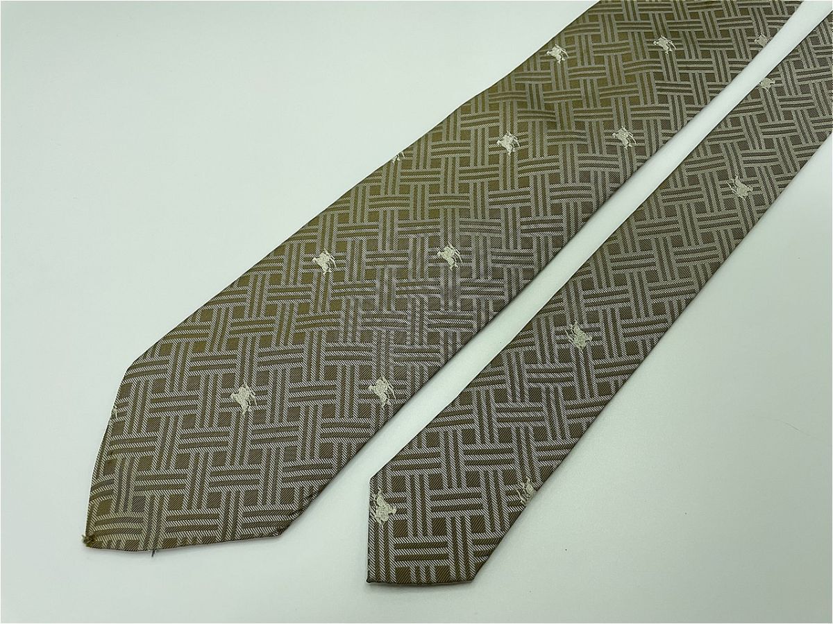 BURBERRY LONDON バーバリーロンドン ロゴ&チェック柄 ネクタイ 3本以上 送料無料 メンズ ブラウン 0903052_画像4