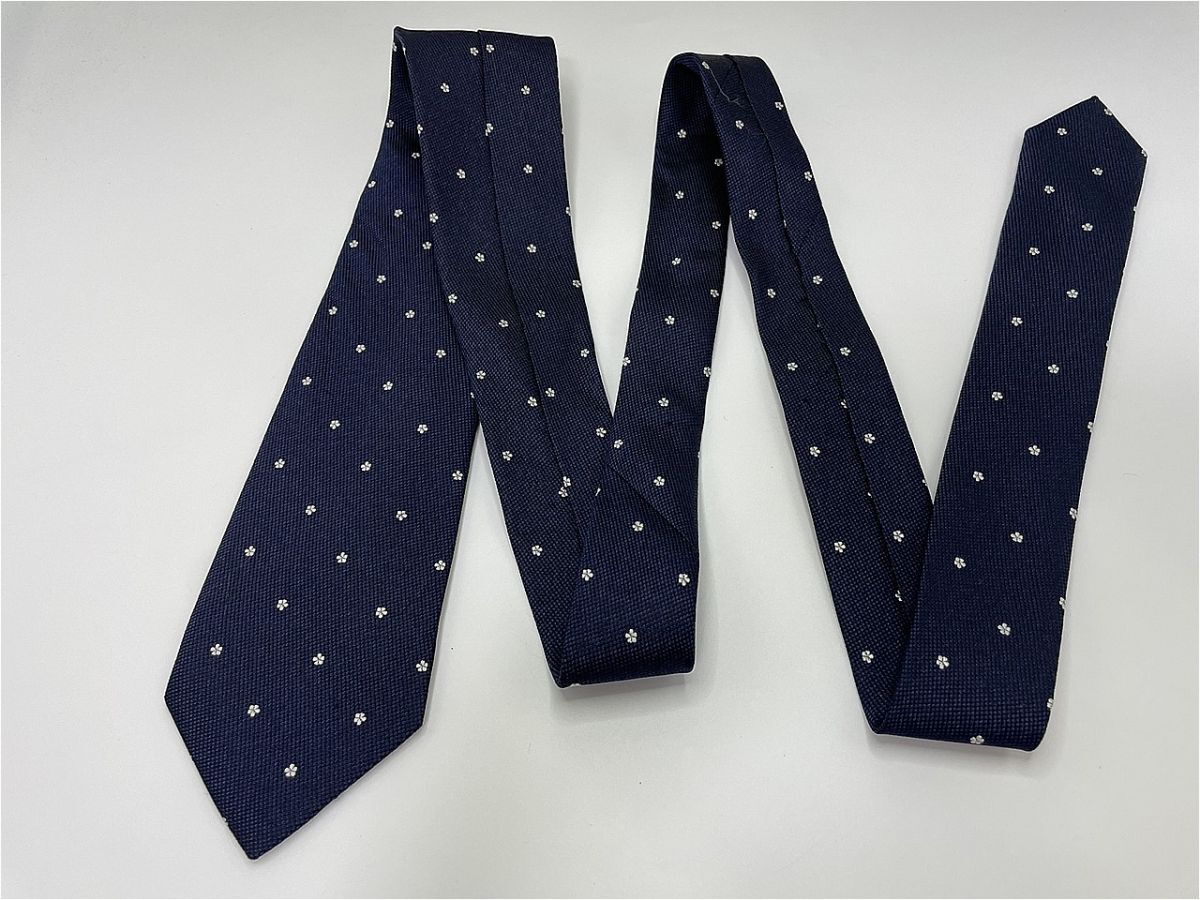 【超美品】SHIPS　シップス　ドット柄 ネクタイ 3本以上 送料無料 メンズ ネイビー　1002108_画像3