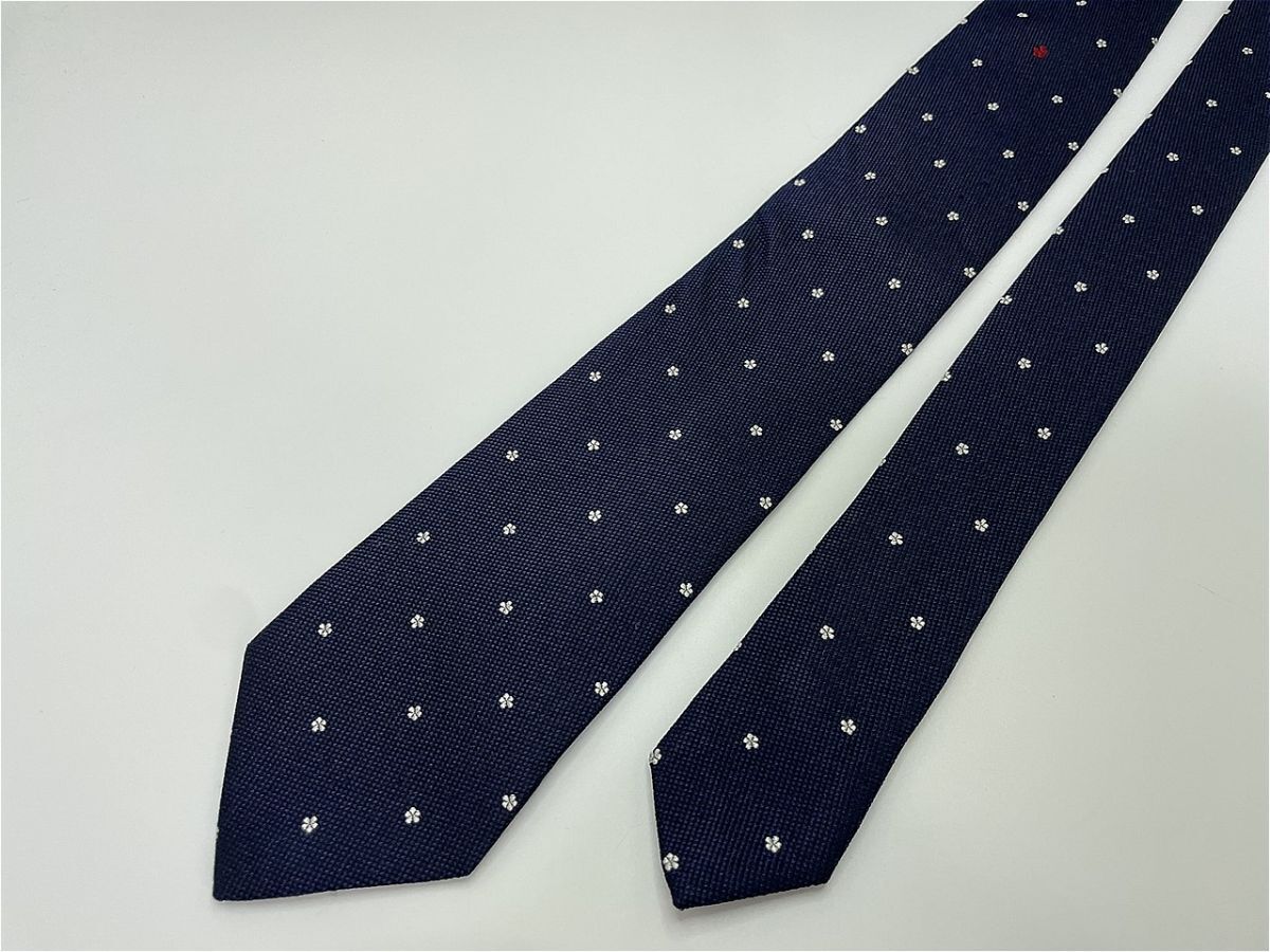 【超美品】SHIPS　シップス　ドット柄 ネクタイ 3本以上 送料無料 メンズ ネイビー　1002108_画像4